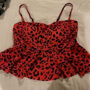 Cheetah print tankini bathing suit
